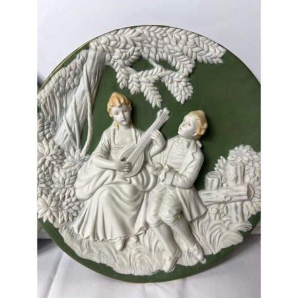 UCAGCO Ceramic Rococo Plates Set of 2 - Picture 2 of 9